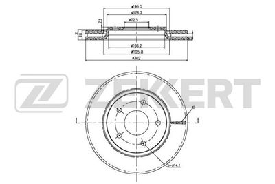 BS5505B ZEKKERT Тормозной диск