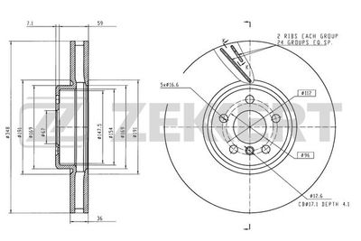 BS6572 ZEKKERT Тормозной диск