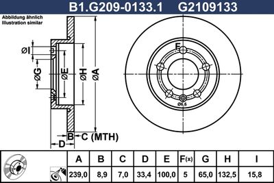 B1G20901331 GALFER Тормозной диск