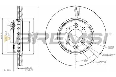 CD8350V BREMSI Тормозной диск