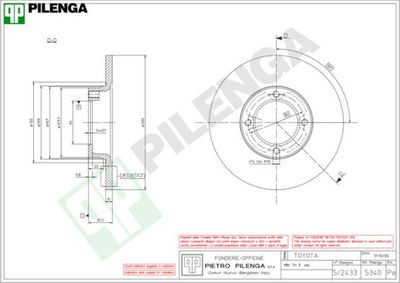 5340 PILENGA Тормозной диск