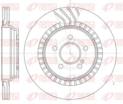 6118710 REMSA Тормозной диск