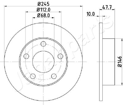 DP0905 JAPANPARTS Тормозной диск