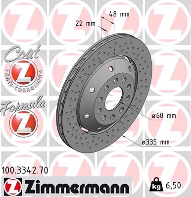 100334270 ZIMMERMANN Тормозной диск