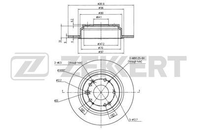 BS5820 ZEKKERT Тормозной диск