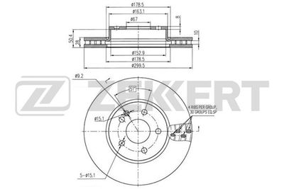 BS5277 ZEKKERT Тормозной диск