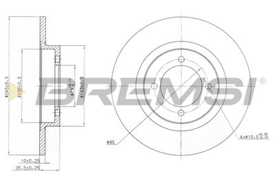 CD6378S BREMSI Тормозной диск