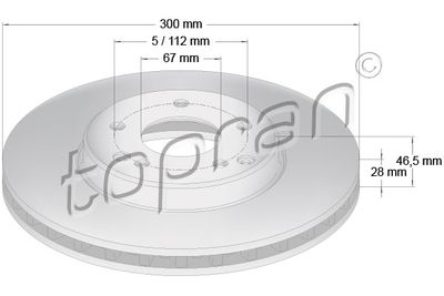400855 TOPRAN Тормозной диск