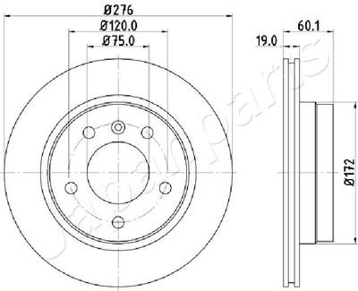 DP0111 JAPANPARTS Тормозной диск