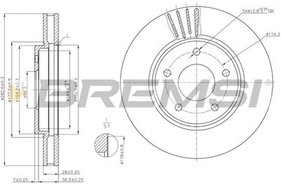 CD8040V BREMSI Тормозной диск