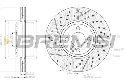 CD8126V BREMSI Тормозной диск