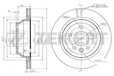 BS5974 ZEKKERT Тормозной диск