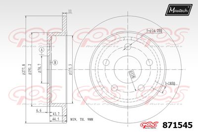 871545 MAXTECH Тормозной диск