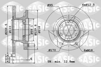 9004293J SASIC Тормозной диск