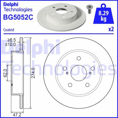 BG5052C DELPHI Тормозной диск