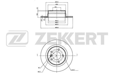 BS5616 ZEKKERT Тормозной диск