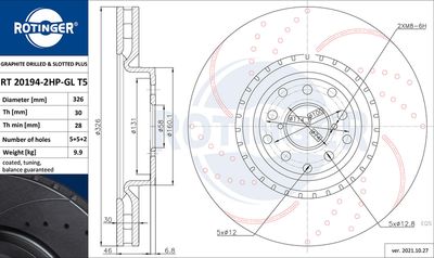 RT201942HPGLT5 ROTINGER Тормозной диск