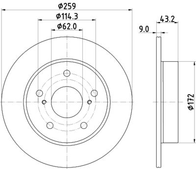 8DD355132491 HELLA PAGID Тормозной диск