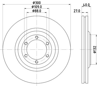 MDC2742 MINTEX Тормозной диск