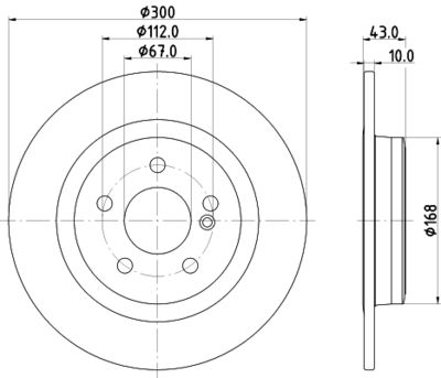 8DD355122871 HELLA Тормозной диск