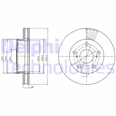 BG4181 DELPHI Тормозной диск