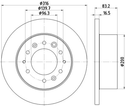 MDC3049C MINTEX Тормозной диск