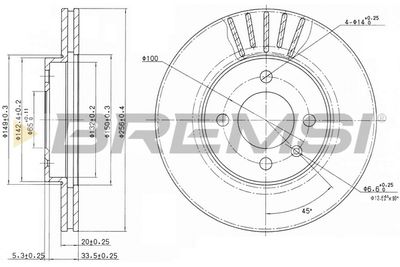 CD6207V BREMSI Тормозной диск