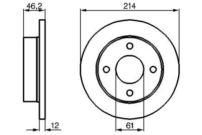 0986478389 BOSCH Тормозной диск