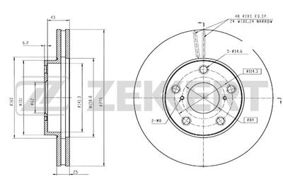 BS5353 ZEKKERT Тормозной диск