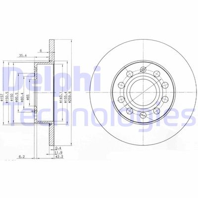 BG3890C DELPHI Тормозной диск