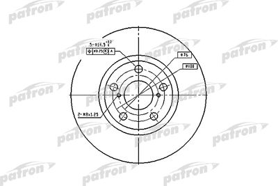 PBD4046 PATRON Тормозной диск