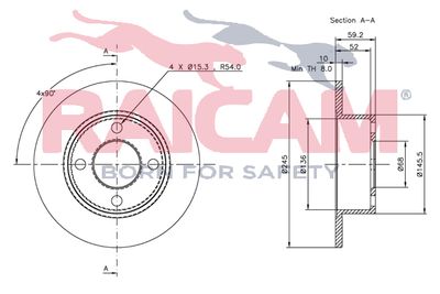 RD00853 RAICAM Тормозной диск