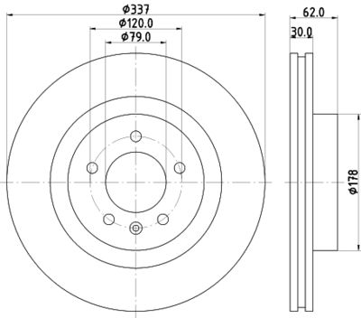 8DD355111481 HELLA PAGID Тормозной диск