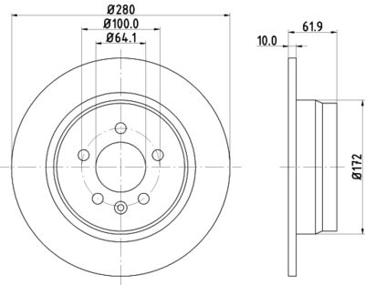 MDC1085 MINTEX Тормозной диск