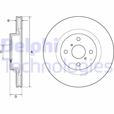 BG4762C DELPHI Тормозной диск