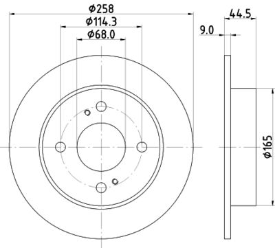 MDC863 MINTEX Тормозной диск