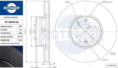 RT20050GL ROTINGER Тормозной диск