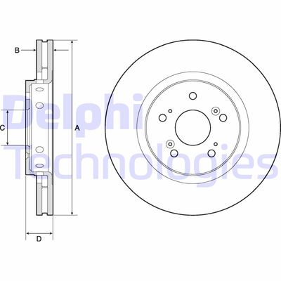 BG4808C DELPHI Тормозной диск