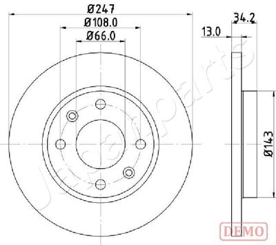 DI0630C JAPANPARTS Тормозной диск