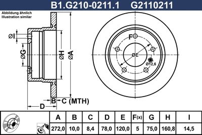 B1G21002111 GALFER Тормозной диск