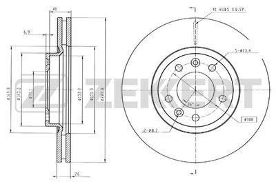 BS5038 ZEKKERT Тормозной диск