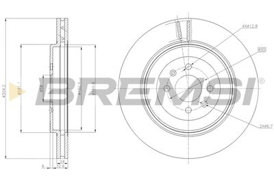 CD8226V BREMSI Тормозной диск