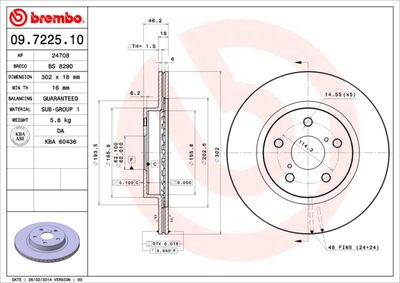 BS8290 BRECO Тормозной диск