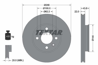 92237903 TEXTAR Тормозной диск