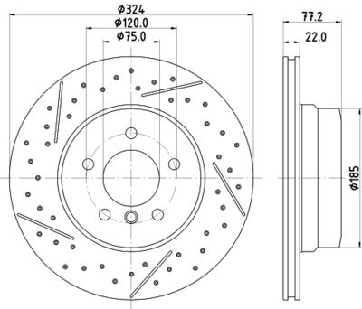 8DD355130011 HELLA PAGID Тормозной диск