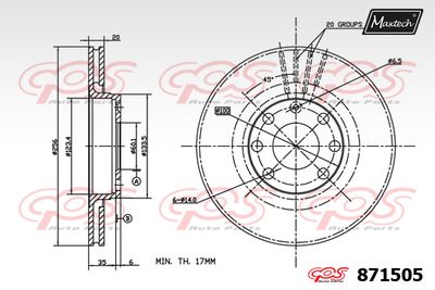 871505 MAXTECH Тормозной диск