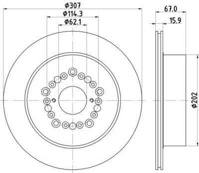 8DD355113151 HELLA PAGID Тормозной диск