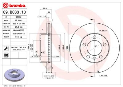 BS8982 BRECO Тормозной диск