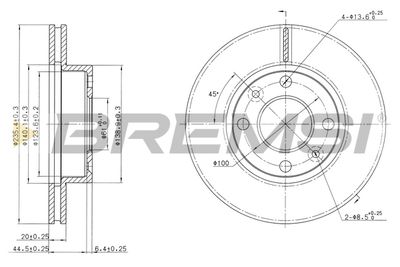 CD7521V BREMSI Тормозной диск