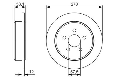 0986479U41 BOSCH Тормозной диск